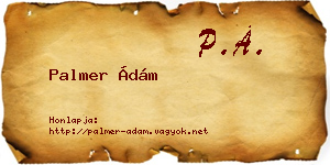 Palmer Ádám névjegykártya